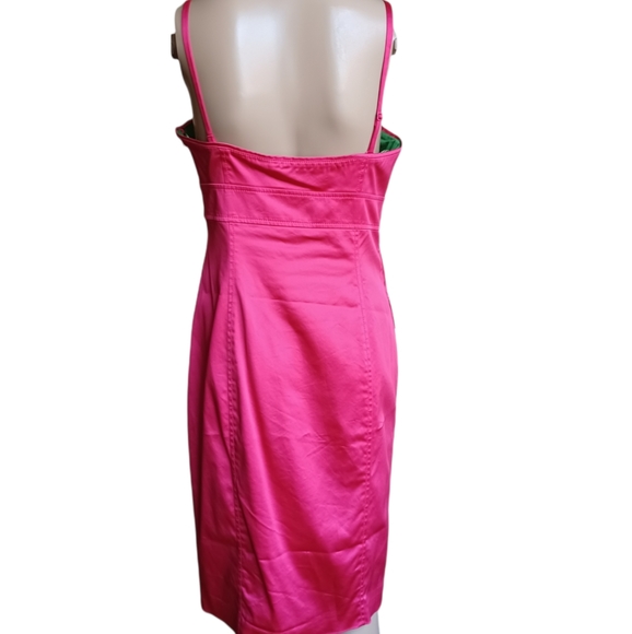 Ted Baker London Womens Sleeveless Ruffled Pink Pencil Dress Size 8 Ted Sz 3 - Picture 8 of 12